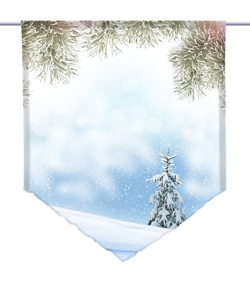 Scheibengardine Scheibenhänger Christmas Tree, Voile Transparent, gardinen-for-life von gardinen-for-life