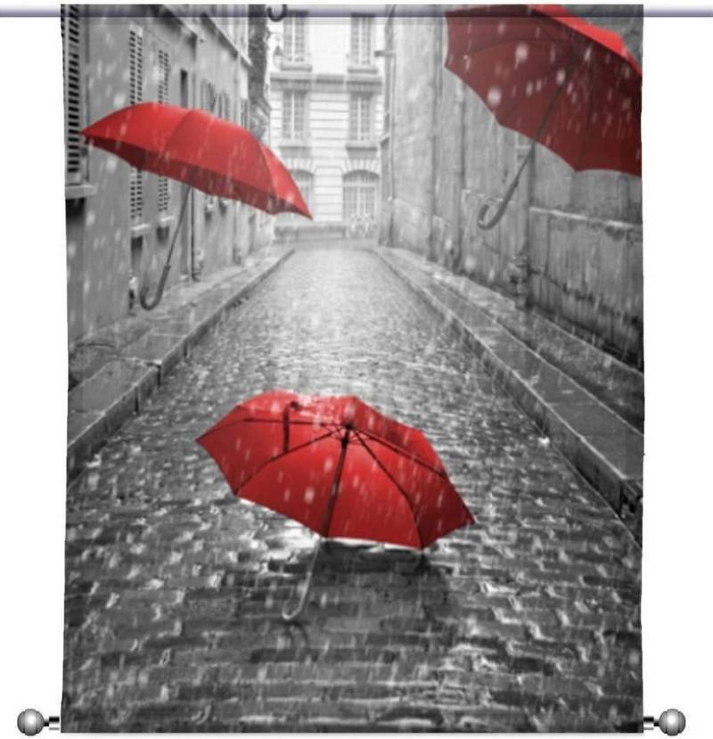 gardinen-for-life Scheibengardine Scheibenhänger Rain rechteckig mit Beschwerung, Gardine von gardinen-for-life