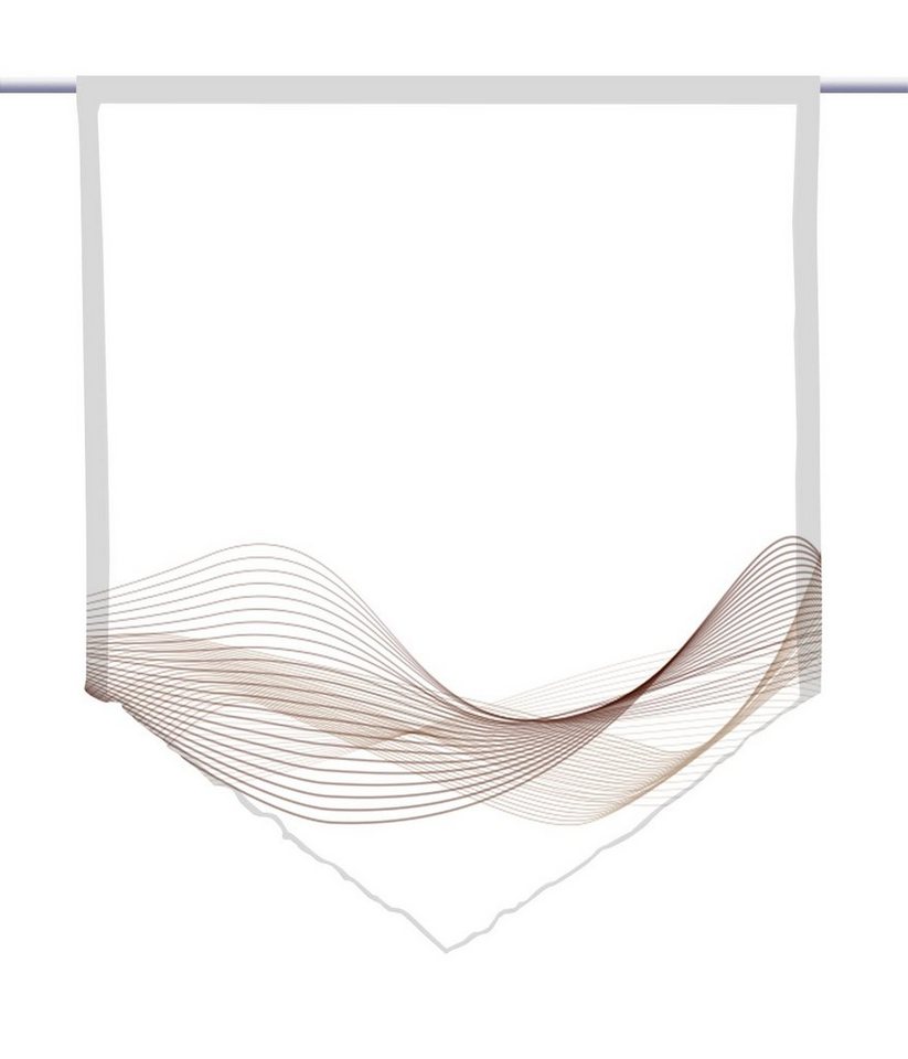 gardinen-for-life Scheibengardine Stream Horizon coffee, Spitzer Scheibenhänger von gardinen-for-life