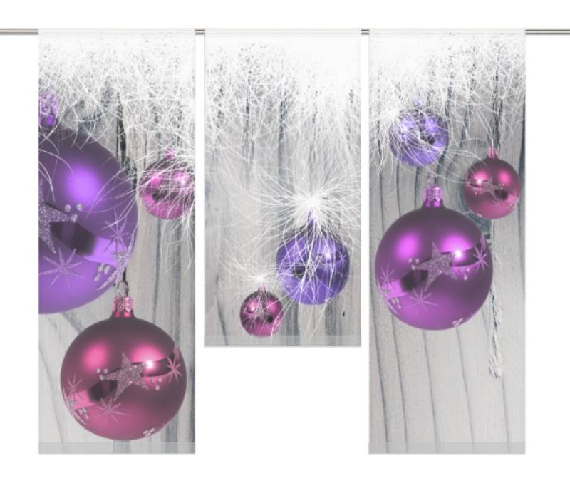 gardinen-for-life Scheibengardine Weihnachten modern - Scheibengardine 3er Set – B-line von gardinen-for-life