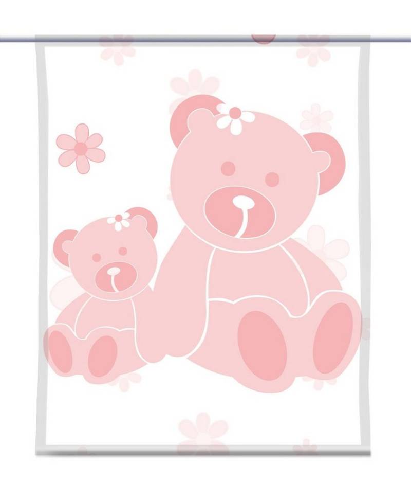 gardinen-for-life Scheibengardine newborn rosa eckig - BABY - Scheibenhänger - B-line von gardinen-for-life