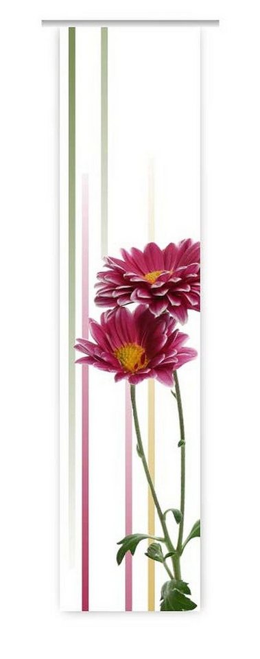 gardinen-for-life Schiebegardine Aster linia rechts - toller Druck, Verschiedene Größen - Gardine, Store von gardinen-for-life