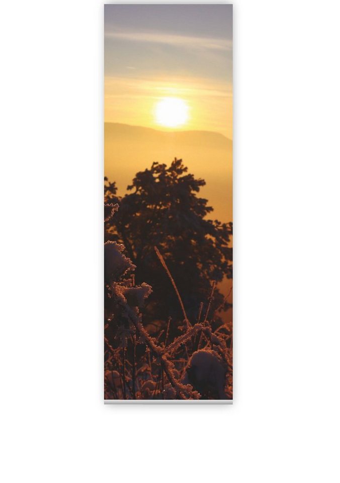 Schiebegardine Ländleblick Sunset Flächenvorhang HxB 180x60 cm - B-line, gardinen-for-life von gardinen-for-life