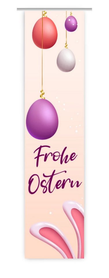 Schiebegardine Ostern in Rosa HxB 260x60 cm - B-line, gardinen-for-life von gardinen-for-life