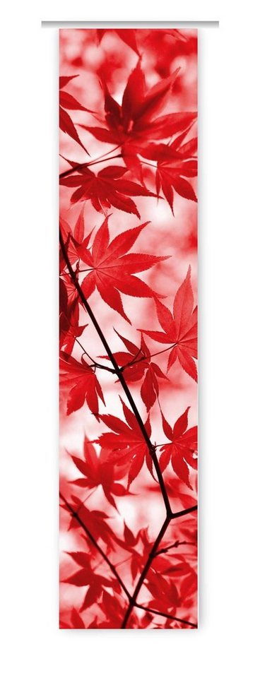 gardinen-for-life Schiebegardine Roter Herbst - tolles Druck-Motiv, Flächenvorhang gardinen-for-life Schiebegardine Roter Herbst - tolles Druck-Motiv, Flächenvorhang von gardinen-for-life