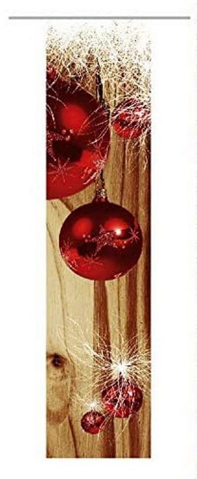 Schiebegardine Weihnachten Modern Red-Brown -Weihnachtsgardine, gardinen-for-life, Digitaldruck, Sublimationsdruck - sehr haltbar!, waschbar bei 30 Grad von gardinen-for-life