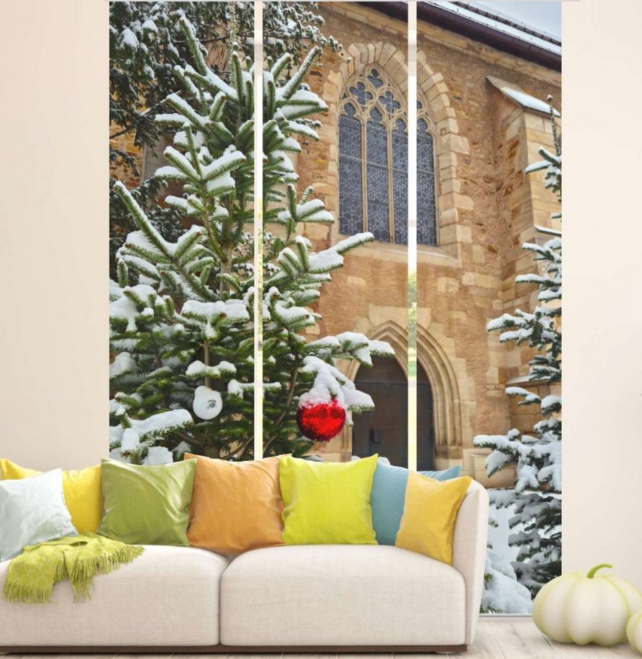 gardinen-for-life Schiebegardine Weihnachten in der Kirche 3er Set 260 cm lang - kürzbar - B-line gardinen-for-life Schiebegardine Weihnachten in der Kirche 3er Set 260 cm lang - kürzbar - B-line von gardinen-for-life