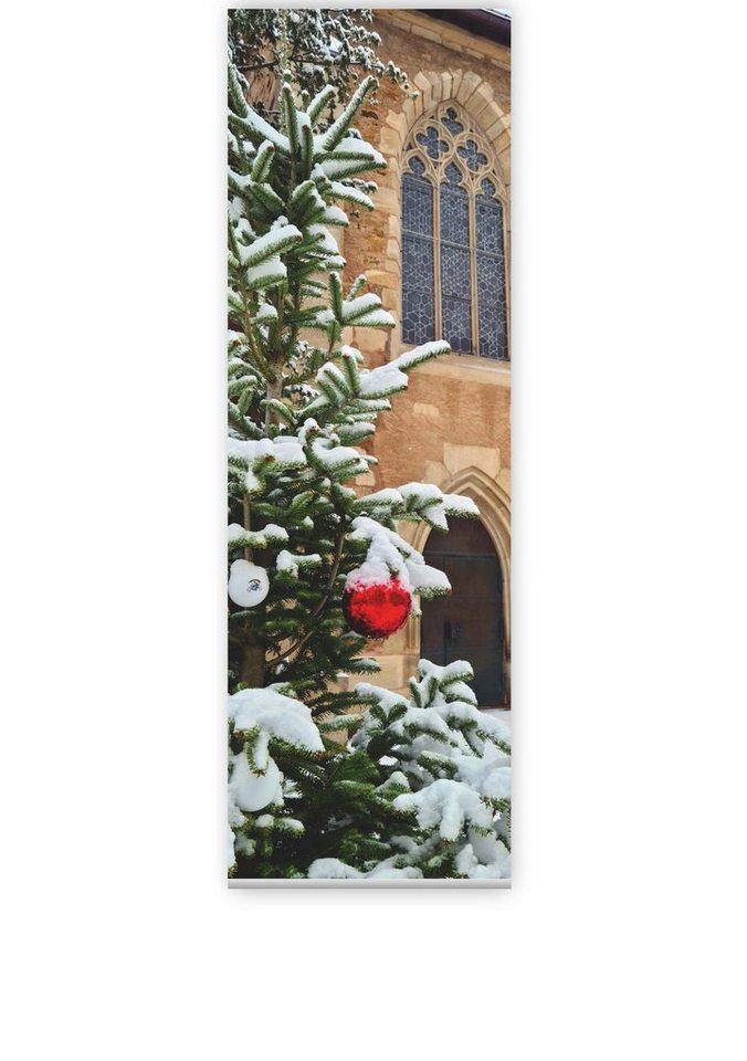 Schiebegardine Weihnachten in der Kirche Flächenvorhang HxB 180x60 cm - B-line, gardinen-for-life von gardinen-for-life