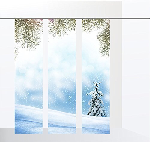 gardinen-for-life Flächenvorhang Christmas Tree 3er Serie - Schiebevorhänge Höhe 2,45 m, von gardinen-for-life