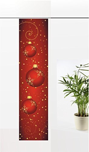 gardinen-for-life Flächenvorhang Weihnacht red Christmas, Schiebevorhang, Gr.60x245 cm von gardinen-for-life