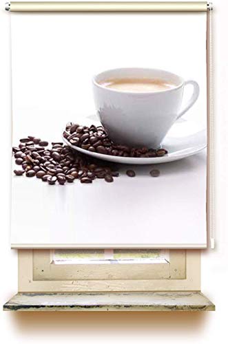 gardinen-for-life Rollo Coffee - zum Klemmen oder Schrauben - Sichtschutz mit Tollem Druck-Motiv, Versch. Größen (45 cm x 125 cm) von gardinen-for-life