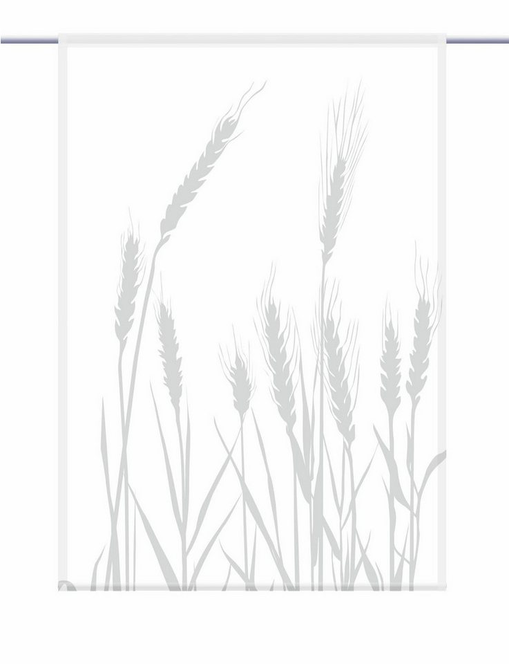 gardinen-for-life Scheibengardine Cereal 24 - blanco lichtgrau - eckiger Scheibenhänger - B-line von gardinen-for-life