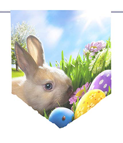 gardinen-for-life Scheibenhänger Ostern Transparent, Edler Scheibenhänger aus Feiner Voile in Verschiedenen Größen (HxB 75x60cm) von gardinen-for-life