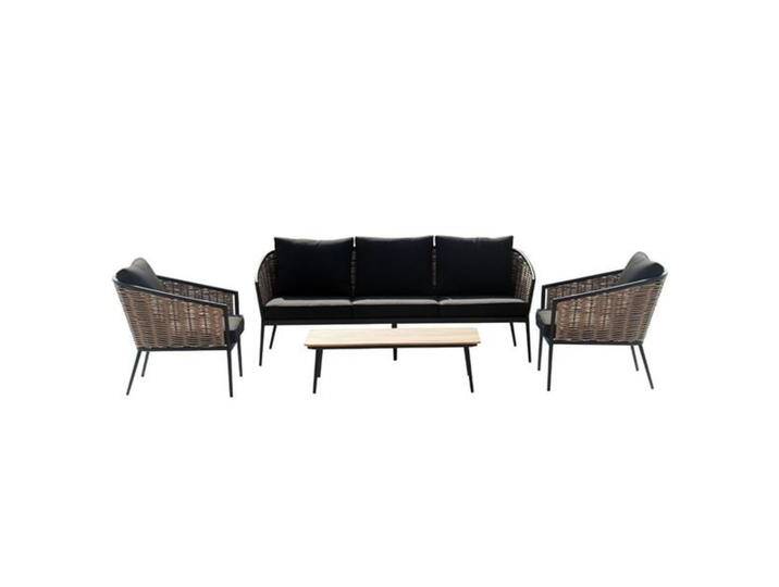 Acamp Ceres Loungeset inkl. Loungetisch Aluminium/Polyester Natur Dunkelgrau von garten&freizeit.de