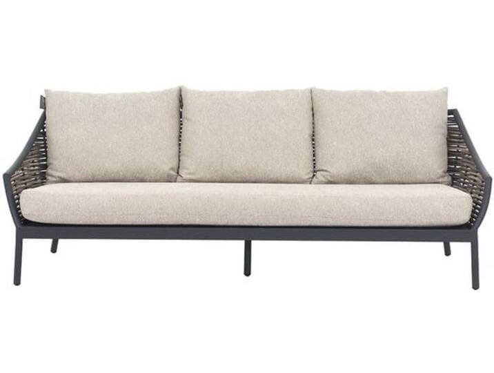 Apple Bee Milou Gartenloungesofa Aluminium/Geflecht/Bee Wett Schwarz Taupe Apple Bee Milou Gartenloungesofa Aluminium/Geflecht/Bee Wett Schwarz Taupe von garten&freizeit.de