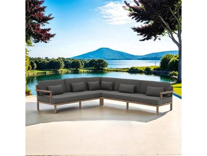 Apple Bee XXL-Factor Ecklounge Teak/Bee Wett Dunkelgrau von garten&freizeit.de