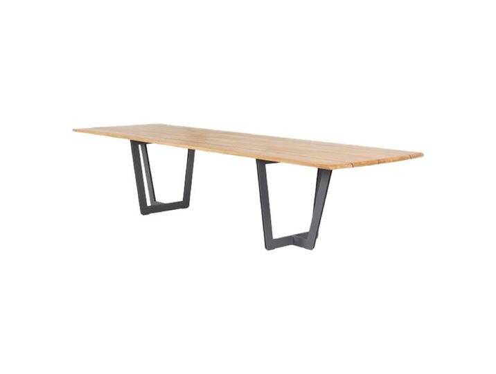 Best Mataro Gartentisch 280x100cm Aluminium/Teak Natur von garten&freizeit.de