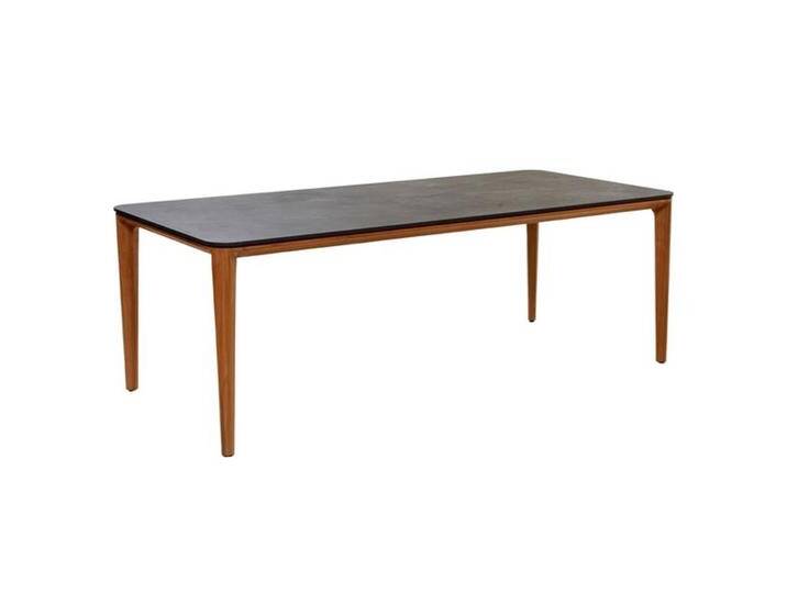 Cane-Line Aspect Gartentisch 210x100cm Teak/Keramik Schwarz Natur von garten&freizeit.de