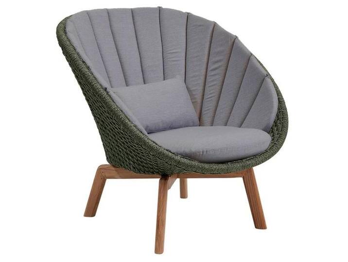 Cane-Line Peacock Loungesessel Teak recycelt/Rope Natur Grün von garten&freizeit.de