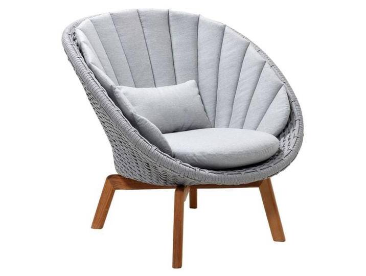 Cane-Line Peacock Loungesessel Teak recycelt/Rope Natur Hellgrau von garten&freizeit.de