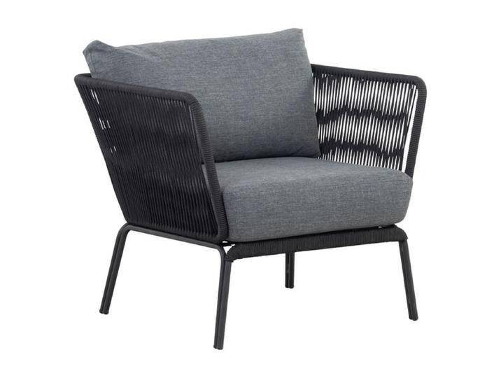 Cosmic Collection Lion Loungesessel Stahl/Rope/Olefin Schwarz Dunkelgrau von garten&freizeit.de