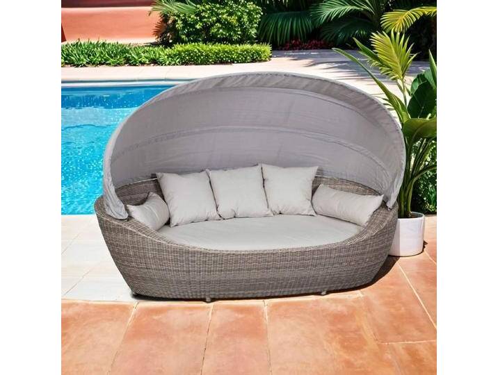 Domus Ventures Paradiso Loungeinsel Halbrundgeflecht/OutdoorPlus Braun Hellgrau Domus Ventures Paradiso Loungeinsel Halbrundgeflecht/OutdoorPlus Braun Hellgrau von garten&freizeit.de