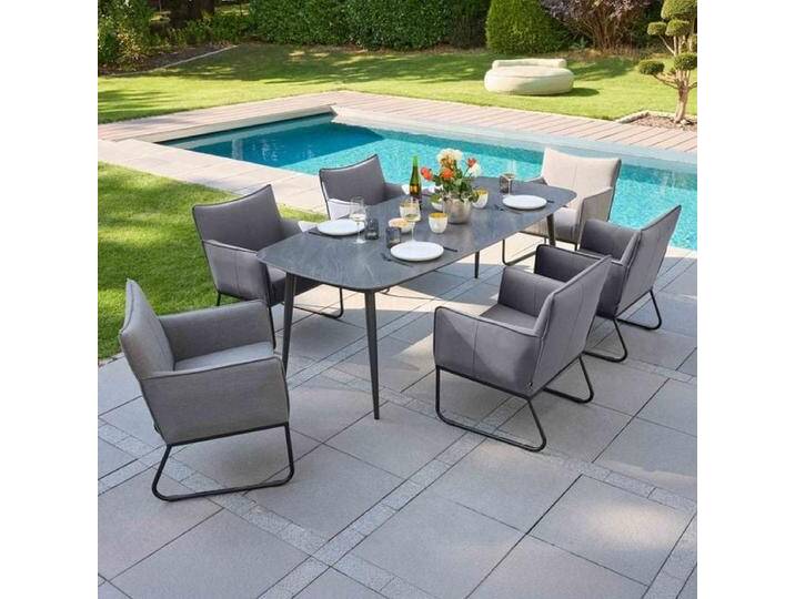 LC Garden Loma Gartenmöbel-Set L (6 Plätze) Tisch 220x100cm Dunkelgrau von garten&freizeit.de