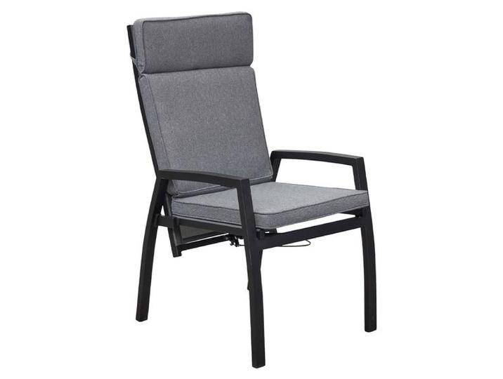 LC Garden Sondrino Gartensessel verstellbar Aluminium/Polyester Schwarz Hellgrau von garten&freizeit.de