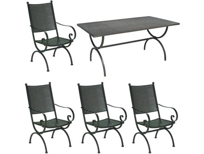 MBM Romeo Elegance Gartenmöbel-Set M (4 Plätze) Tisch 160x90cm Braun von garten&freizeit.de