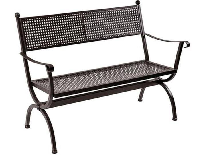MBM Romeo Gartenbank 122cm Schmiedeeisen Braun von garten&freizeit.de