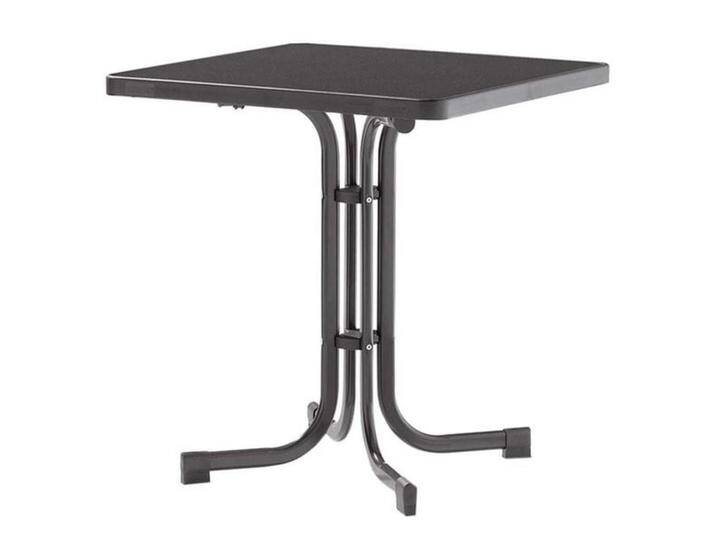Sieger Boulevard Klapptisch 70x70 cm Stahl/Mecalit Dunkelgrau von garten&freizeit.de