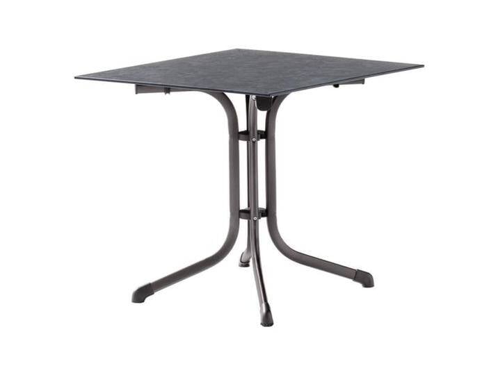 Sieger Boulevard Klapptisch 80x80cm Stahl/Polytec Dunkelgrau von garten&freizeit.de