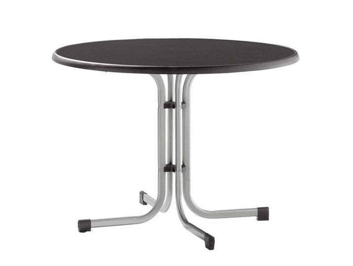 Sieger Boulevard Klapptisch Ø100 cm Stahl/Mecalit Dunkelgrau von garten&freizeit.de