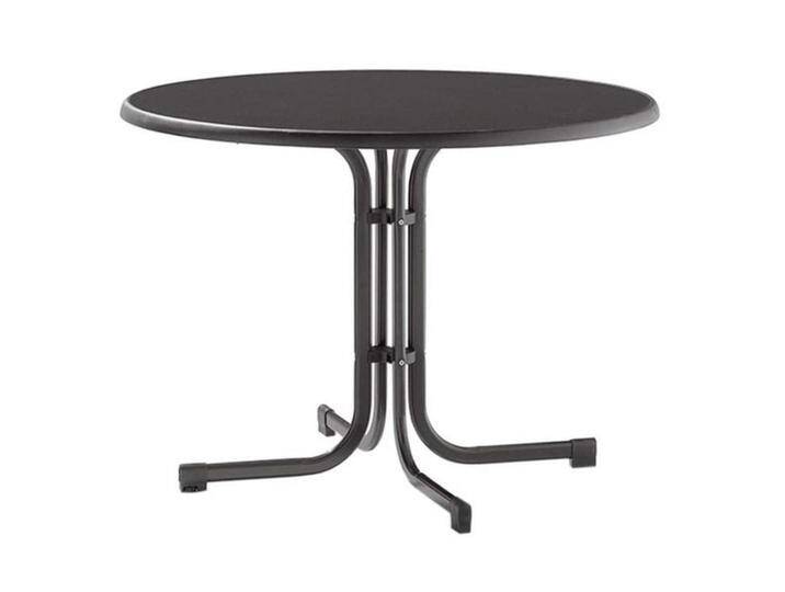 Sieger Boulevard Klapptisch Ø100 cm Stahl/Mecalit Dunkelgrau von garten&freizeit.de