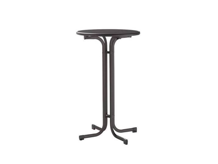 Sieger Boulevard Steh-Klapptisch Ø70 cm Stahl/Mecalit Dunkelgrau von garten&freizeit.de