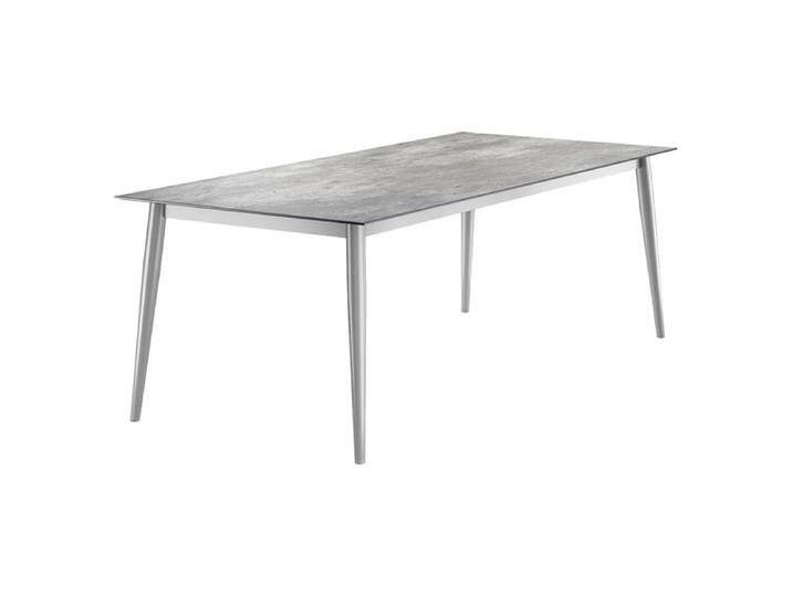 Sieger Gartentisch 220x100cm Aluminium/Polytec Dunkelgrau Hellgrau von garten&freizeit.de