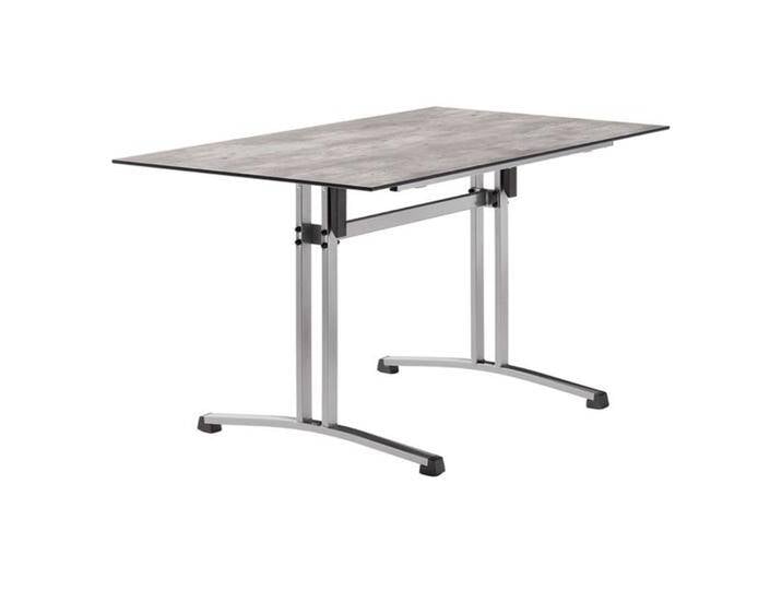 Sieger Klapptisch 140x80x73 cm Stahl/Polytec Dunkelgrau Hellgrau von garten&freizeit.de
