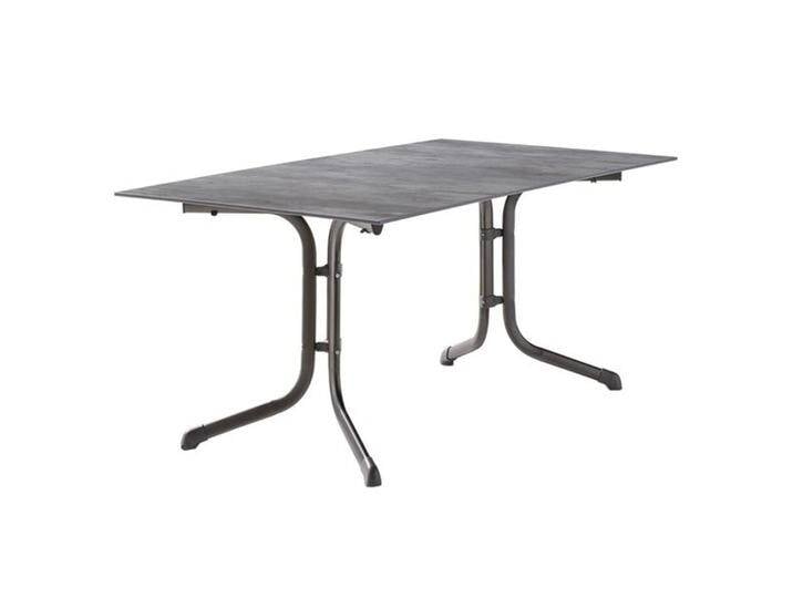 Sieger Klapptisch 160x90x73 cm Stahl/Polytec Dunkelgrau Hellgrau von garten&freizeit.de