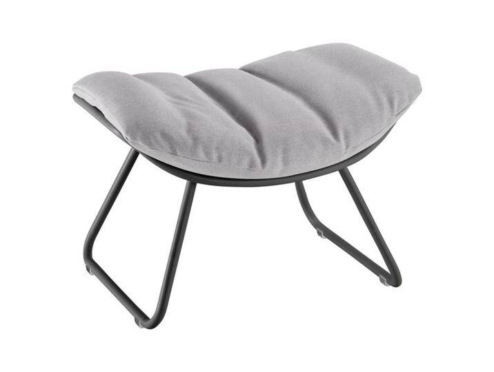 Solpuri Chill Loungehocker Aluminium/Acryl Dunkelgrau Hellgrau von garten&freizeit.de