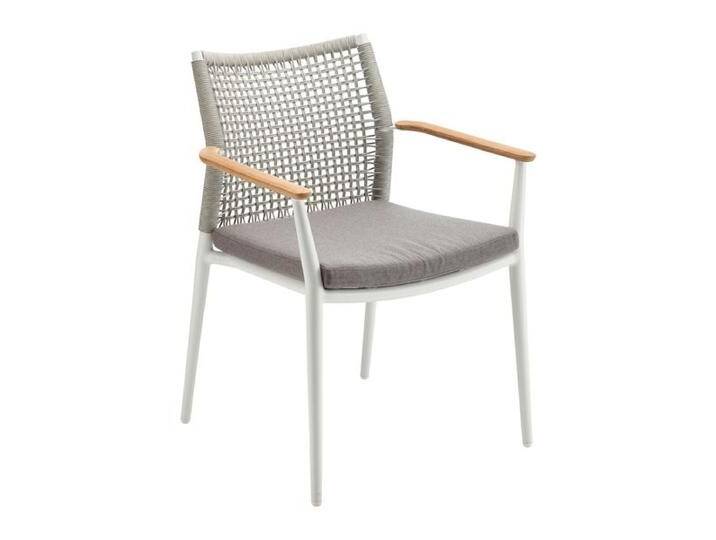 Solpuri Vera Stapelsessel Aluminium mit Sitzkissen Weiß Dunkelgrau Solpuri Vera Stapelsessel Aluminium mit Sitzkissen Weiß Dunkelgrau von garten&freizeit.de