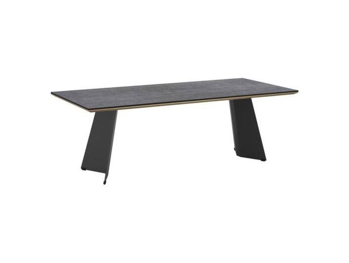 Zebra Ajax Gartentisch 230x100cm Stahl/Teak/HPL Natur Dunkelgrau von garten&freizeit.de