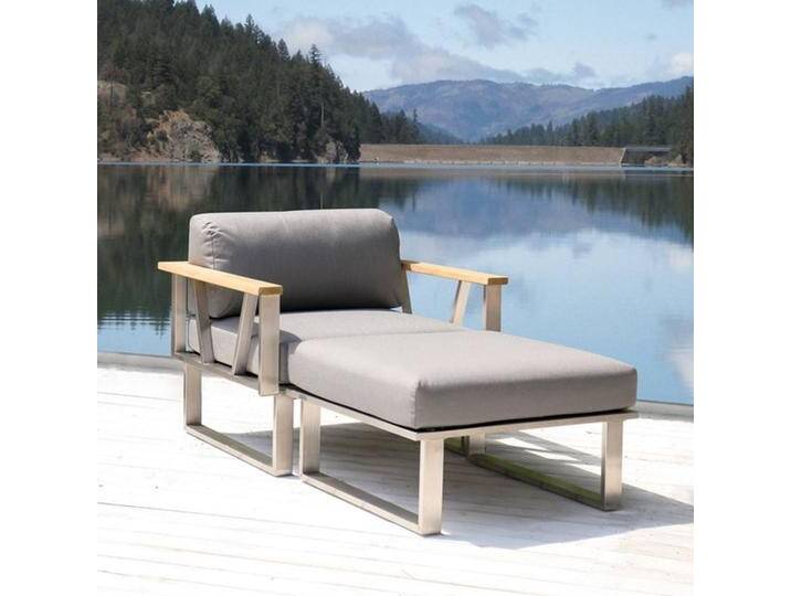 Zebra Belvedere Loungesessel inkl. Hocker Edelstahl/Tuvatextil Hellgrau Zebra Belvedere Loungesessel inkl. Hocker Edelstahl/Tuvatextil Hellgrau von garten&freizeit.de