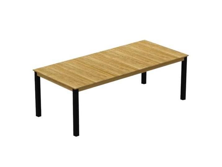 Zebra Derex Gartentisch 180x100cm Aluminium/Teak recycelt Natur Dunkelgrau von garten&freizeit.de