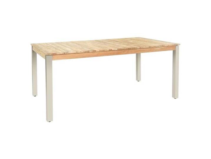 Zebra Derex Gartentisch 180x100cm Aluminium/Teak Natur Taupe von garten&freizeit.de