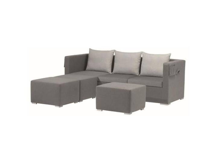 Zebra Jack Loungeset inkl. Loungetisch Textilgewebe Hellgrau von garten&freizeit.de