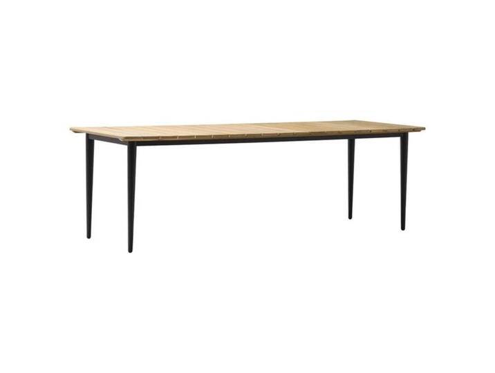 Zebra Spider Gartentisch 210x90x76cm Aluminium/Teak Dunkelgrau von garten&freizeit.de