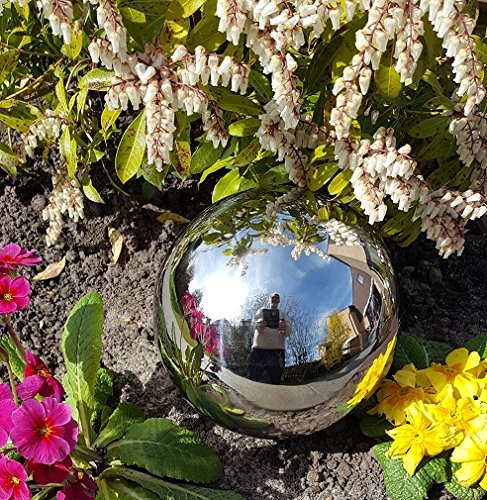 garten-wohnambiente Kugel aus Edelstahl 20 cm poliert Dekokugel Dekorationskugel Edelstahlkugel von garten-wohnambiente