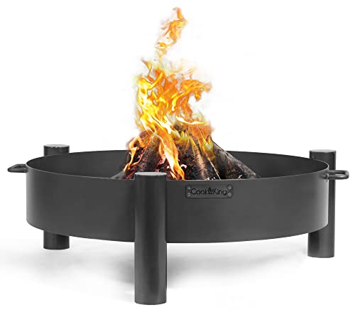 gartendekoparadies.de Feuerschale Feuerstelle Gartendeko aus Naturstahl (Schwarz, 80 Zentimeter) von gartendekoparadies.de