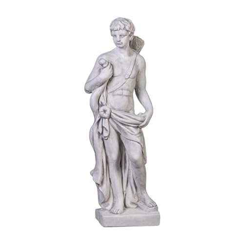 gartendekoparadies.de Statue des Jägers Orion, Steinfigur, H. 85 cm, 36 kg, Grau, frostsicher aus Steinguss für Außenbereich von gartendekoparadies.de