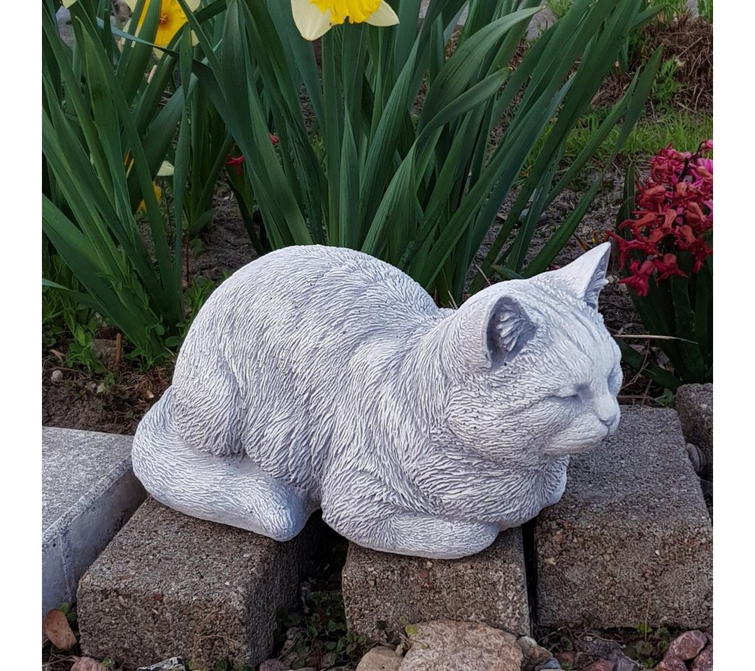 gartendekoparadies.de Gartenfigur Liegende Katze, Steinfigur, H. 17 cm, 8 kg, Frostsicher gartendekoparadies.de Gartenfigur Liegende Katze, Steinfigur, H. 17 cm, 8 kg, Frostsicher von gartendekoparadies.de